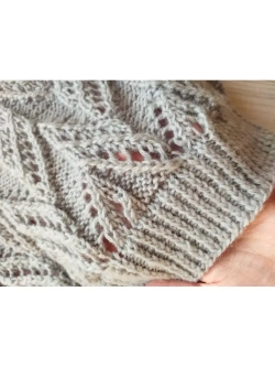 Жилет вязаный ажурный