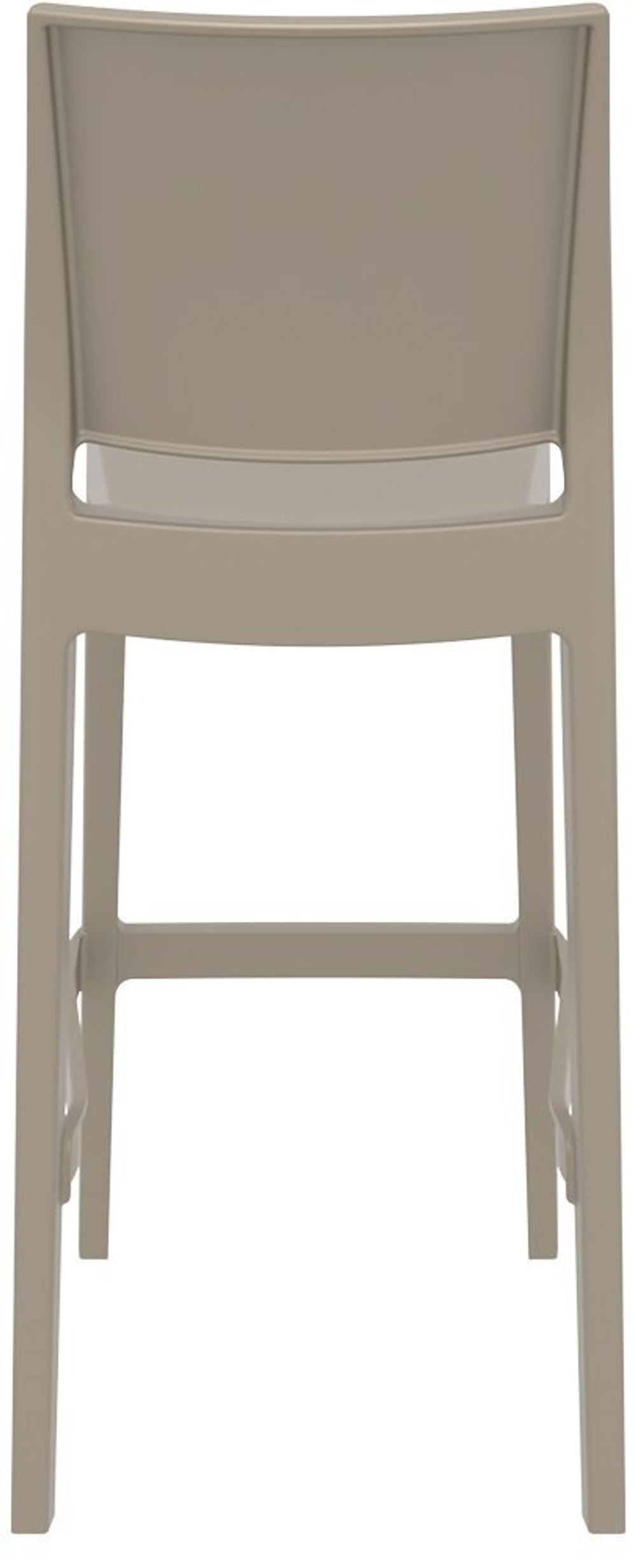 Стул пластиковый барный, Siesta Contract Maya Bar 75, бежевый