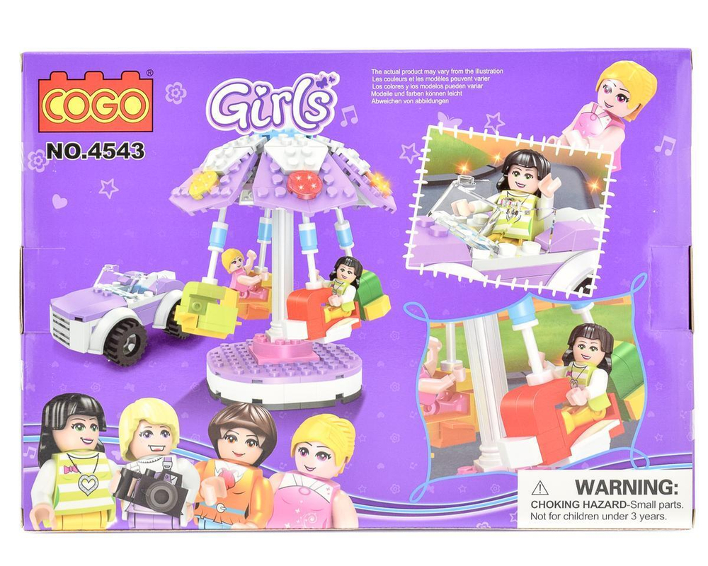 Конструктор блочный Кого для девочек 263деталей, коробка 4543