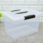 Ящик для хранения 14л с защелками и ручкой "Keeplex Vision" (прозрачный кристалл)