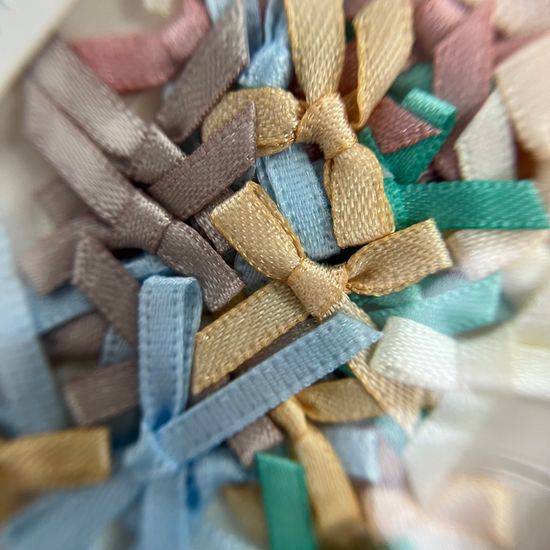 Объемный дизайн для ногтей Бантик текстиль №801903