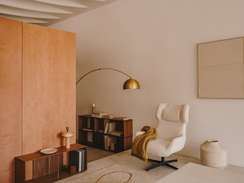 Litto Большой стеллаж из шпона орехового дерева 101 x 38 см