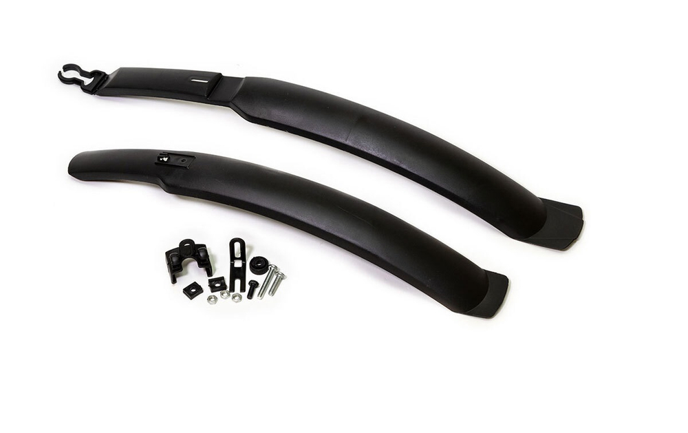 Крылья TRIX  24-26", к-кт перед./задн., быстросъемное, крепеж: перед. в шток вилки, задн. за подседельный штырь; пластик, черн.(50)