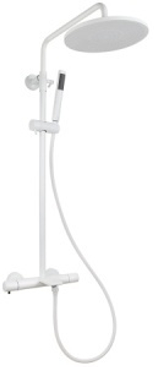 Душевая система KAISER Serio с термостатом /Латунь /Белая матовая
