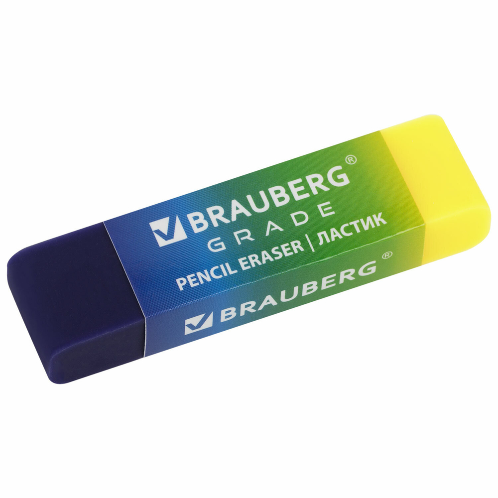 Ластики BRAUBERG GRADE НАБОР 4 штуки,( 2 набора ), размер ластика 60×15×10 мм, упаковка блистер.
