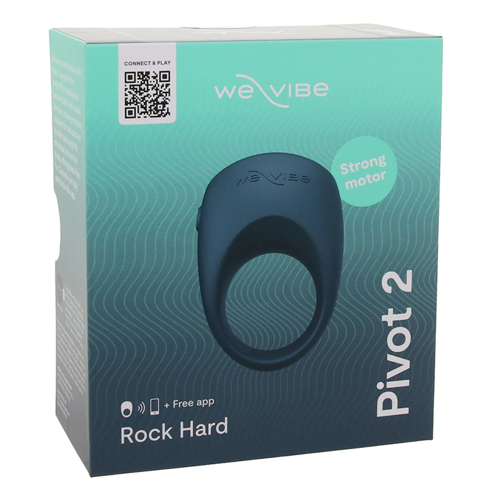 Эрекционное виброкольцо 3,1см с управлением через приложение We-Vibe Pivot 2 Rock Hard Smart Vibrating Penis Ring SNPV2SG6