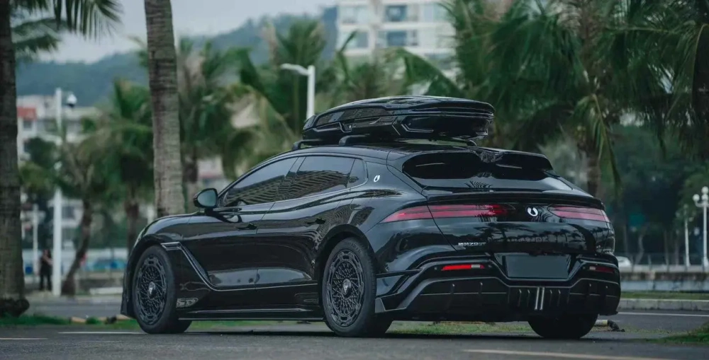 Карбоновый обвес для DENZA Z9 GT 2024+ Денза Губа переднего бампера Боковые юбки Спойлер на крышу диффузор заднего бампера клыки