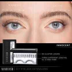 Nanolash DIY Eyelash Extensions - Пучки ресниц без узелков, 36 шт.