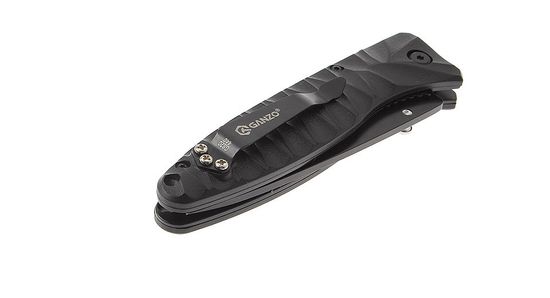 Складной нож Ganzo G620 черный, G620b-1 c клинком из стали 440, рукоять ABS-пластик