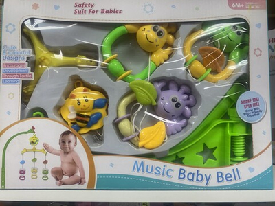 Музыкальный мобиль в кроватку "Жирафики" механический