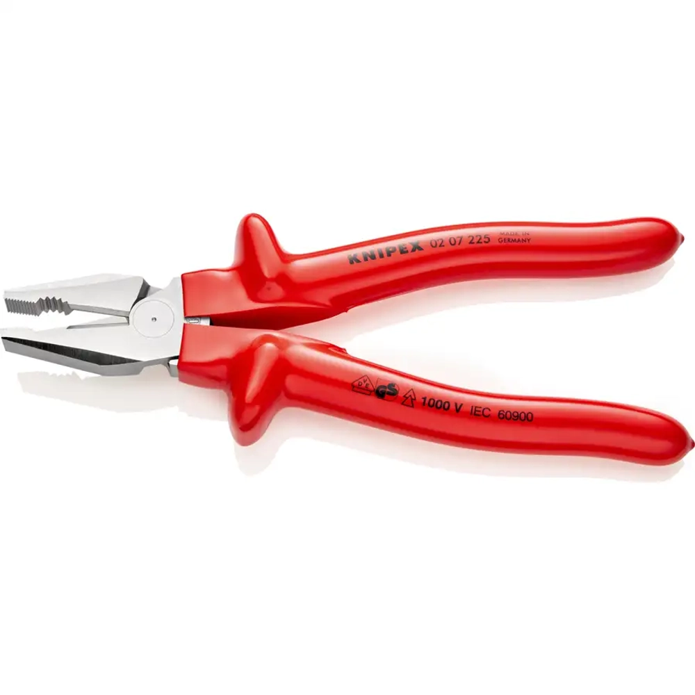 Плоскогубцы комбинированные особой мощности хромированные 225 мм Knipex 02 07 225