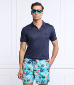 льняное поло Vilebrequin - темно-синий(PYRE9O00)