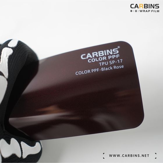 Веер образцов полиуретановой цветной пленки Carbins Color PPF