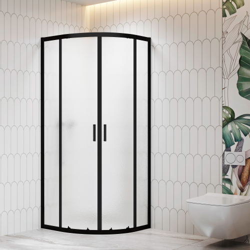 Душевой уголок стекло, полукруглый с раздвижными дверями на роликах - RGW CL-56B (Cora, 800x800)