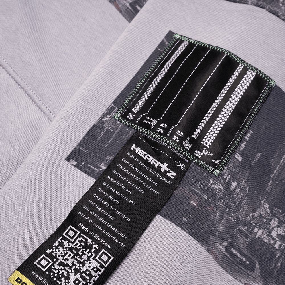 Купить Худи Heartz City Lights Vintage Printed cерый Худи Heartz City Lights Vintage Printed cерый