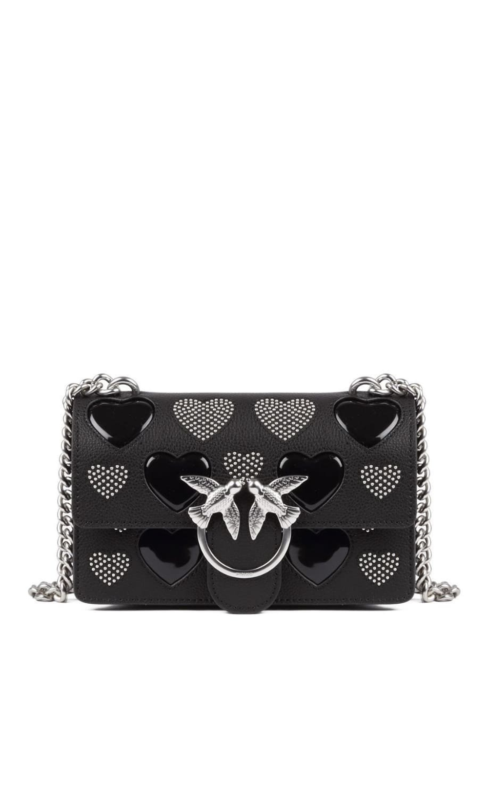 MINI LOVE BAG ICON STUDDED HEART – black