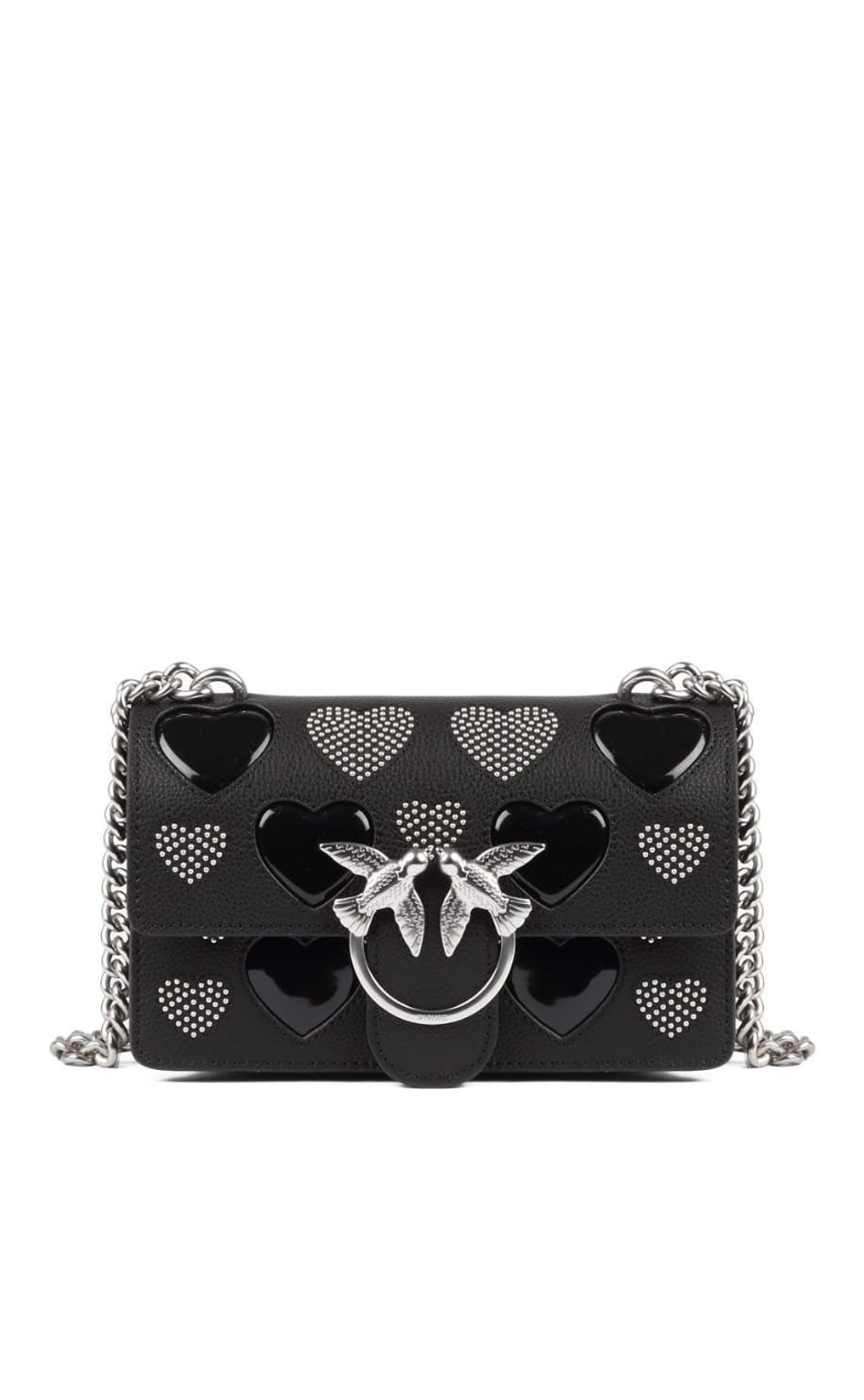 MINI LOVE BAG ICON STUDDED HEART – black