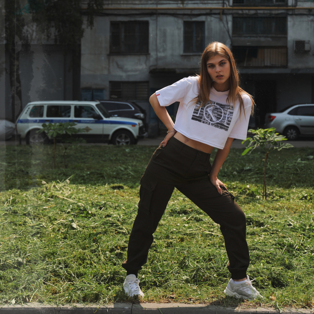 Футболка топ панелька Город Горький белая