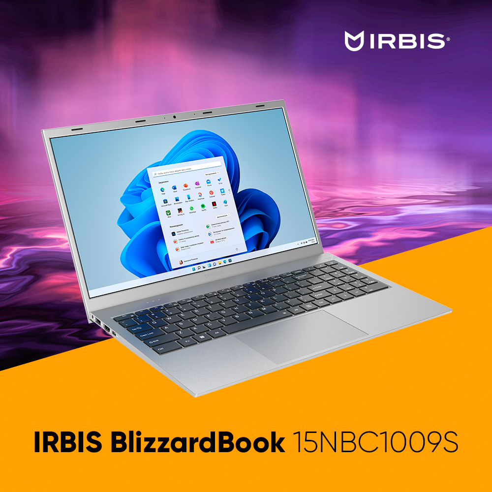 Ноутбук  Irbis Blizzard 15.6 ", Ryzen 7, 16 Гб RAM, 512 Гб SSD, Radeon Graphics, Серебристый