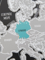 Скретч карта мира настенная географическая А1 85х60см