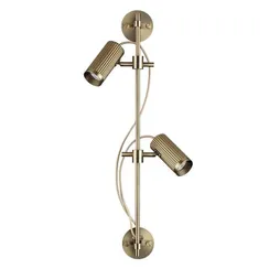 7013/2W HIGHTECH ODL25 477 Настенный св-к поворотный на 50°/180° металл/под латунь IP20 LED GU10 *2 10W 220V MANCHESTER