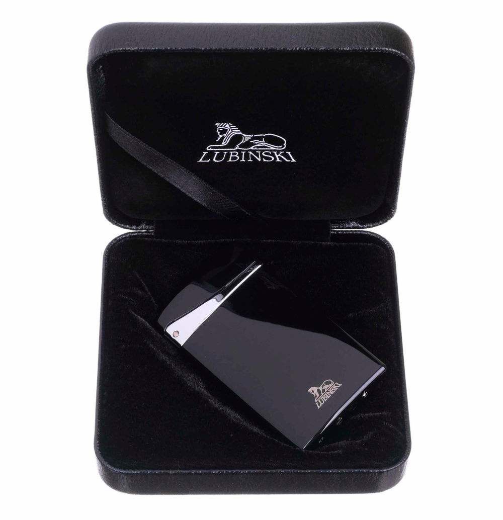 Зажигалка Lubinski "Флоренция", плоская, турбо, черная