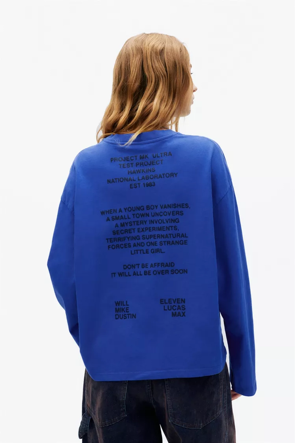 PULL&BEAR Футболка "Stranger Things ", синий