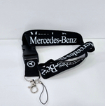 MERCEDES-BENZ (чёрный) Люкс / Брелок, шнурок для ключей на шею MERCEDES-BENZ (Мерседес), ланъярд, крафт, чёрный (1 шт)