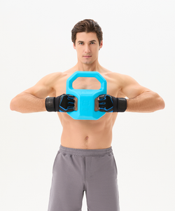 Перчатки для фитнеса STARFIT WG-201, черный/синий