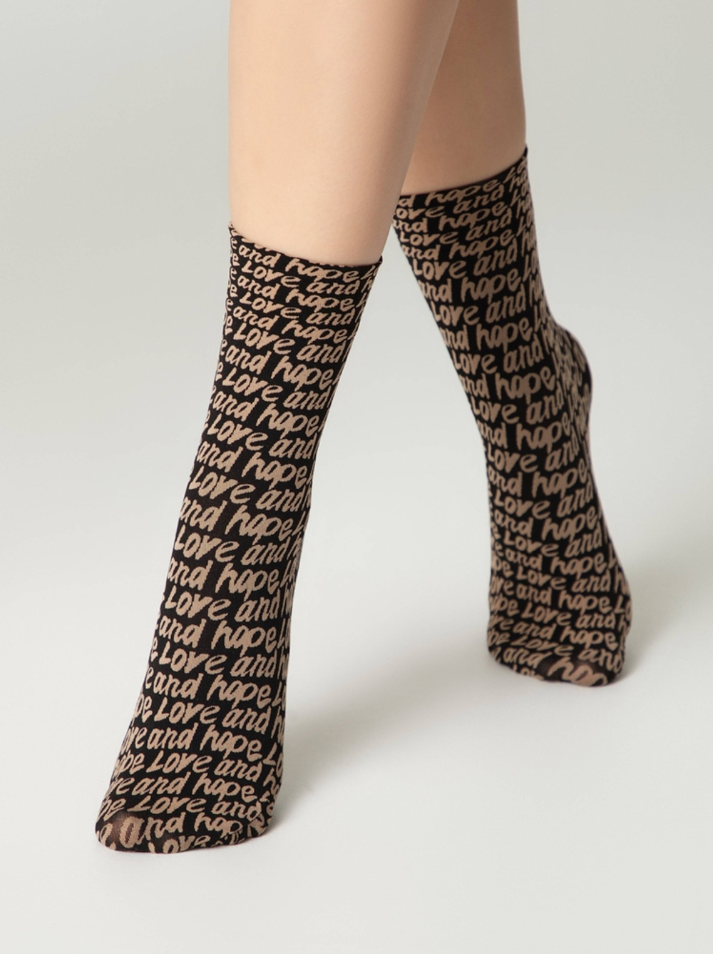 CONTE FANTASY Плотные носки с вывязанным рисунком «Love»