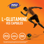 NOW Foods, Sports, L-глютамин, 1000 мг, 120 растительных капсул
