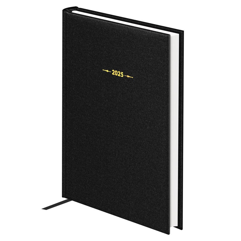 Ежедневник 2025г. А5, BG Ariane. Black, балакрон, черный, 176л