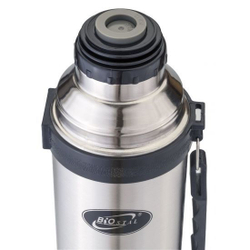 Термос Biostal (1 литр) с ручкой, стальной