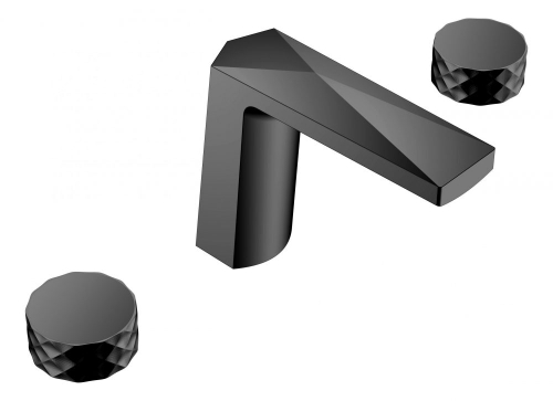 Boheme Смеситель врезной на 3отв. VENTURO черный, ручка DIAMOND