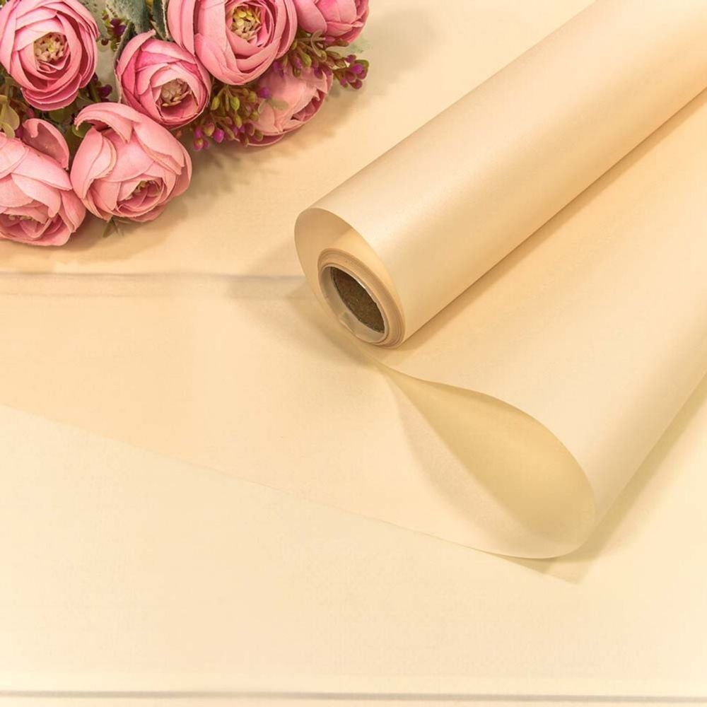 Пленка пудровая МЕТАЛЛИК ПЕРСИК (10м)