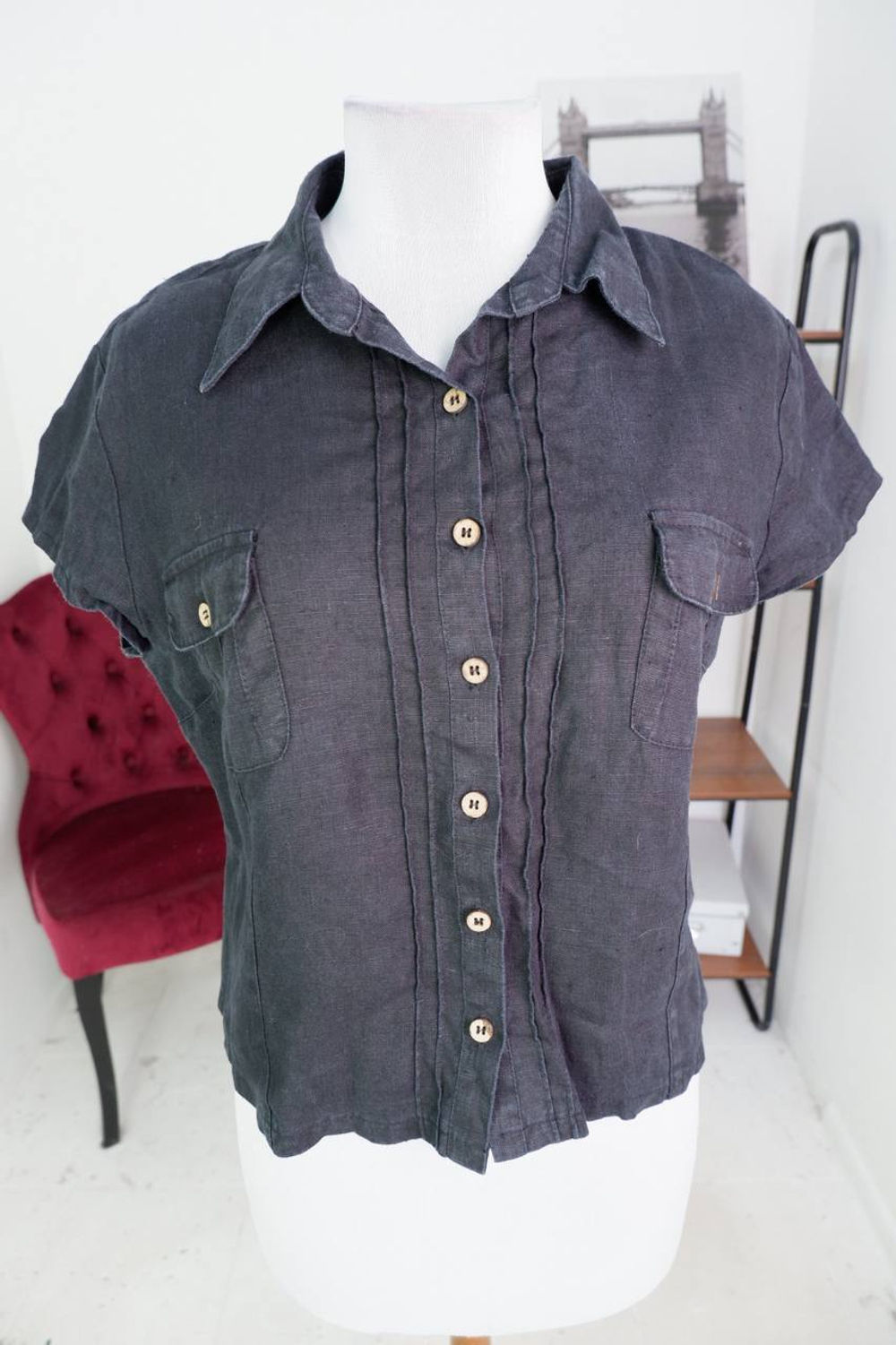 Блузка Banana Split льняная, маркировка 44, визуально на 50 размер