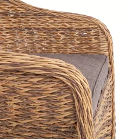 "Равенна" плетеное кресло из искусственного ротанга (гиацинт), цвет соломенный