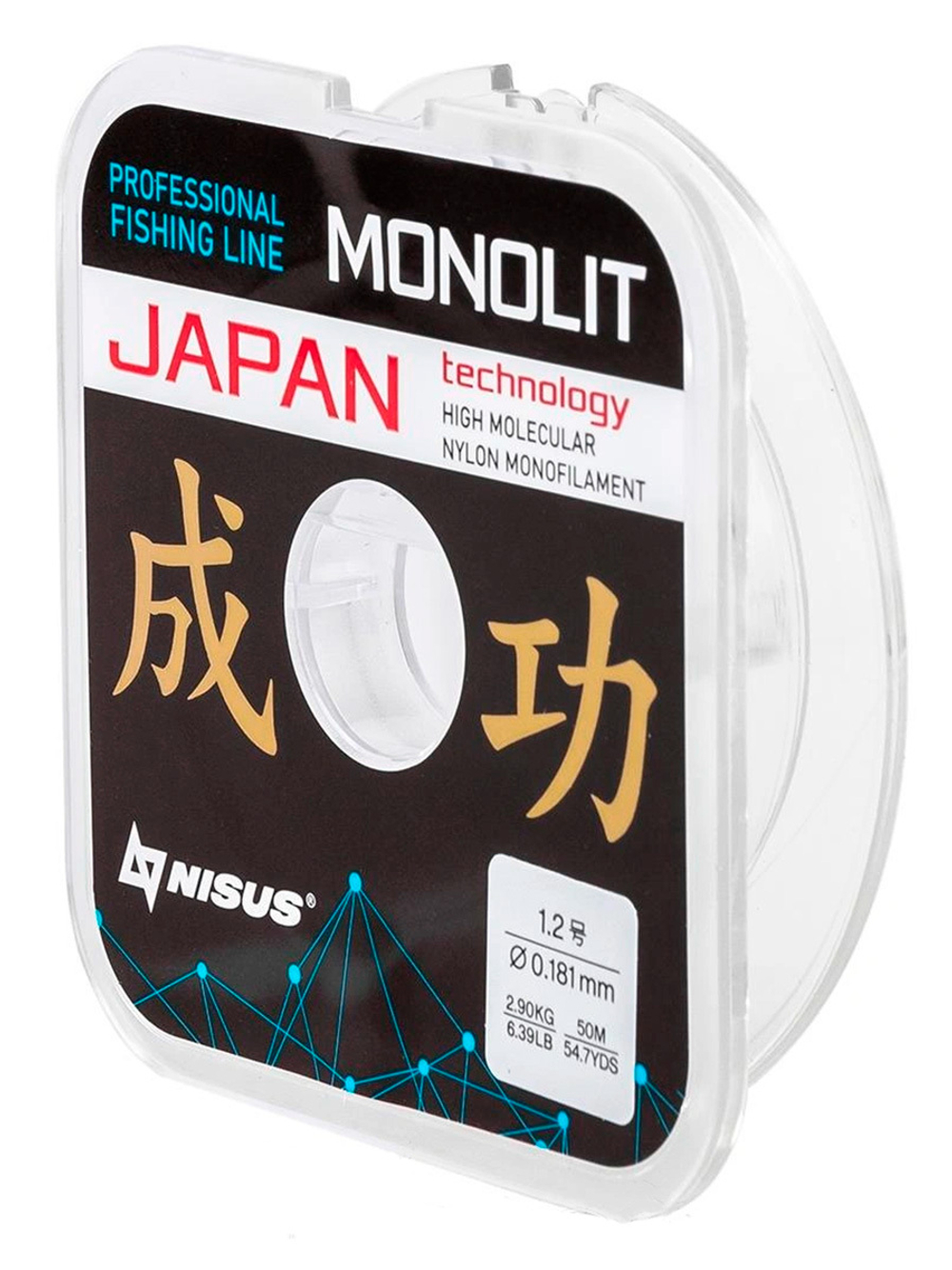 Леска для рыбалки Nisus MONOLIT Nylon Transparent 0,091mm/50m (N-MO-0.091-50)