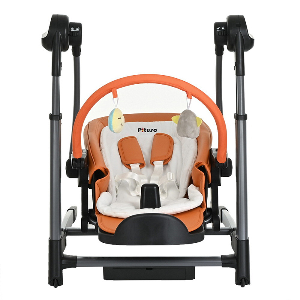 Стульчик для кормления Pituso Triola 3 в 1 Черная рама/Охра