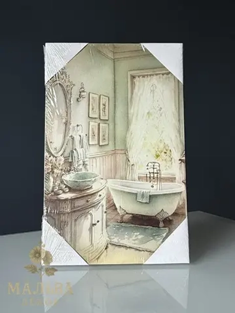 Панно на стену "Ретро Ванна" 2 штуки 22x35x2.5 см