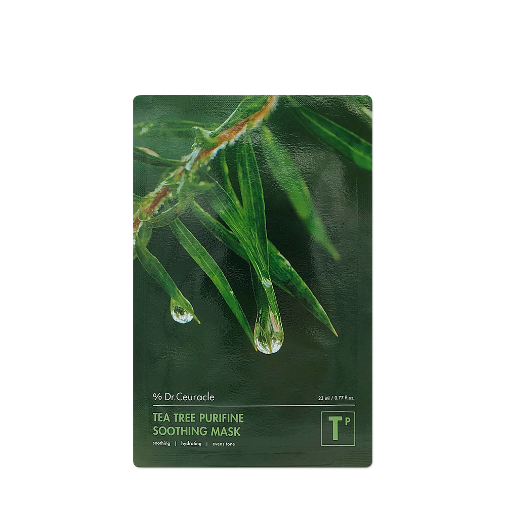 Dr. Ceuracle, Успокаивающая тканевая маска для лица "Чайное дерево" Tea Tree Purifine, 23 мл * 10 шт