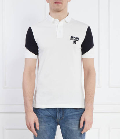 Поло Armani Exchange - белый(3DZFLK ZJM5Z)