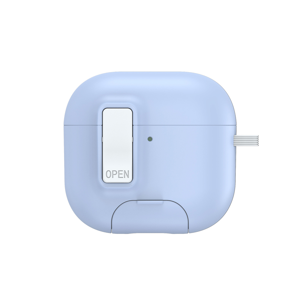 Чехол синего цвета с замком и подставкой для наушников AirPods 4, серия PECQ Series от Dux Ducis