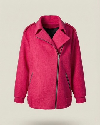 Пальто-косуха в яркой фуксии