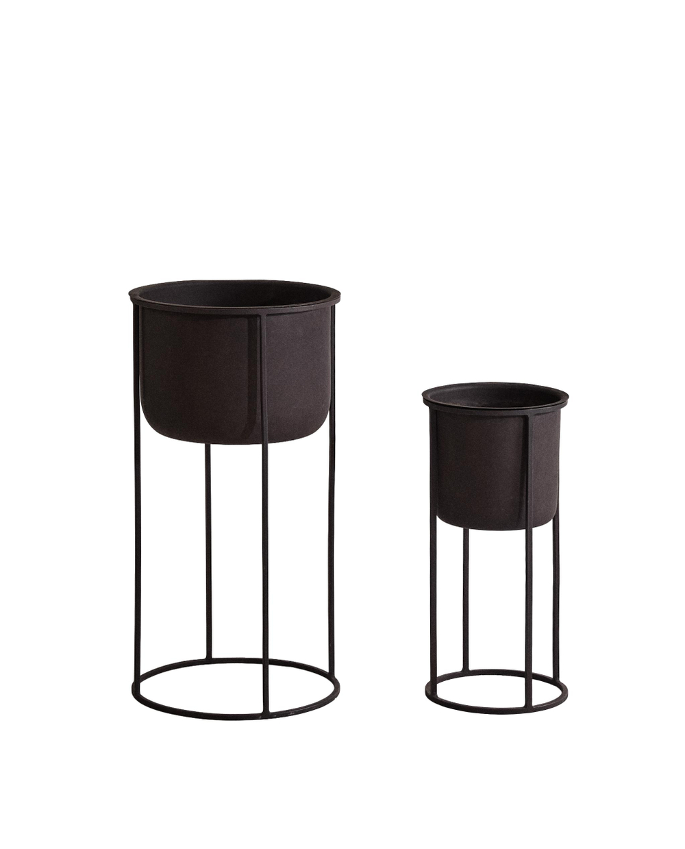 Zara Home Кашпо из металла, цвет чёрный, 45.5 см
