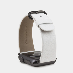 Ремешок для Apple Watch 44/45/46 mm из кожи теленка, белого цвета