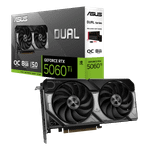 Видеокарта ASUS GeForce RTX5060 Ti  8Gb, DUAL OC GDDR7 128-bit 1xHDMI 3xDP DUAL-RTX5060TI-O8G