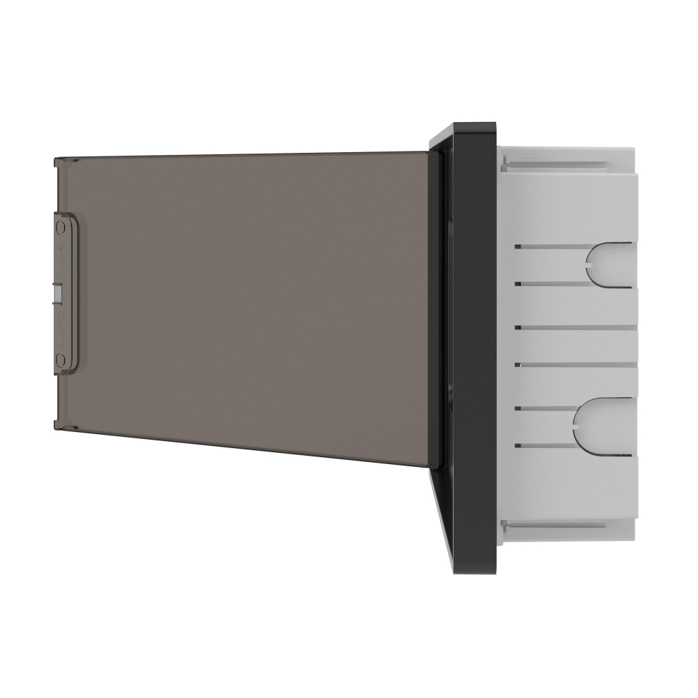 Щиток 18 мод встраиваемый для полых стен FRAME, черный, с тонированнойдверцей, с 2 шинами PEN на 8 и 10 отв.