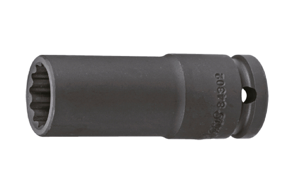 Ударная длинная головка 1/2" 12мм. 12 граней 84302M12