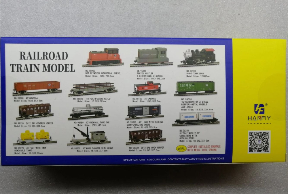 Модель Крытого вагона 40 box with sliding для Железной дороги HanFly Metal Model Train, 1 состав - HF98210 , Возрастные ограничения от 14+